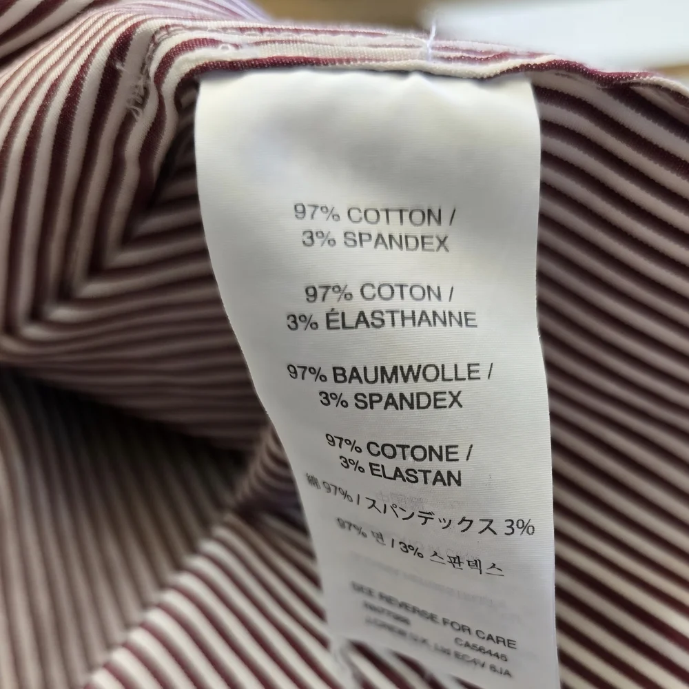 LNWOT  -  J.Crew Women's Endless Burgundy & White Striped Button Down Shirt